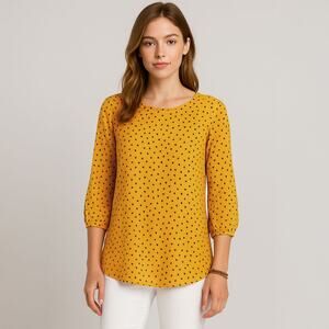 Sweet Rain Gold & Black Triangle Blouse Sz Small